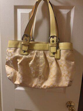 Lemon Yellow Coach Soho Y2K Signature Pleated Tote - $195 (MSRP $250)